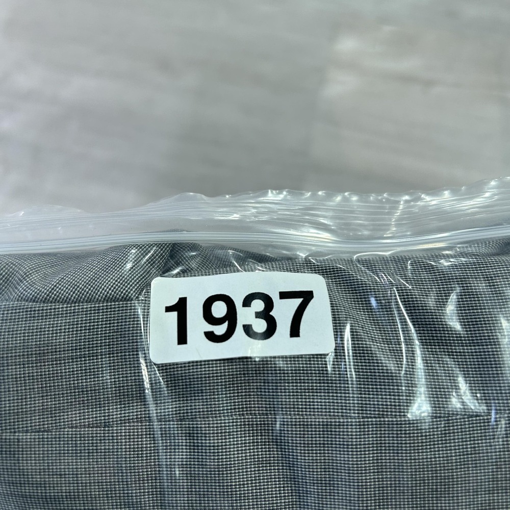Alfani Suit Mens 44L Jacket 38x33 Pants Gray Wool Cashmere Check 2 Piece - Picture 16 of 16